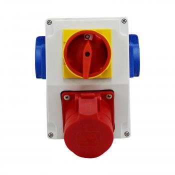 Preview: Stromverteiler mit Schalter (1x CEE 5P 16A + 2x 230V/16A)